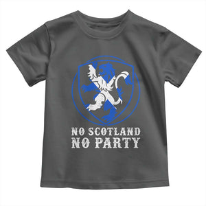 No Scotland No Party Distressed Shield Saltire Cross Toddler T Shirt Vintage Football Fans Game Day