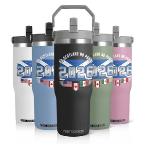No Scotland No Party 2026 North American Football Tournament Flip Straw Tumbler Game Day Soccer Fans