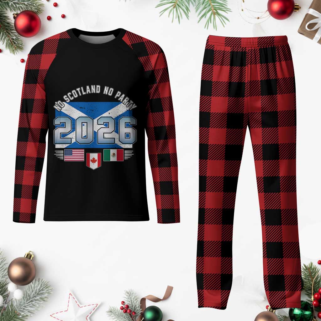 No Scotland No Party 2026 North American Football Tournament Plaid Pajama Set Game Day Soccer Fans TS02 Buffalo Plaid Print Your Wear