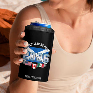 No Scotland No Party 2026 North American Football Tournament 4 in 1 Can Cooler Tumbler Game Day Soccer Fans
