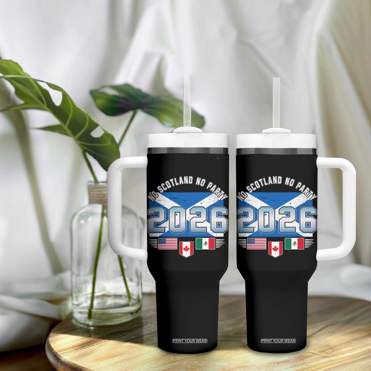 No Scotland No Party 2026 North American Football Tournament Tumbler With Handle Game Day Soccer Fans