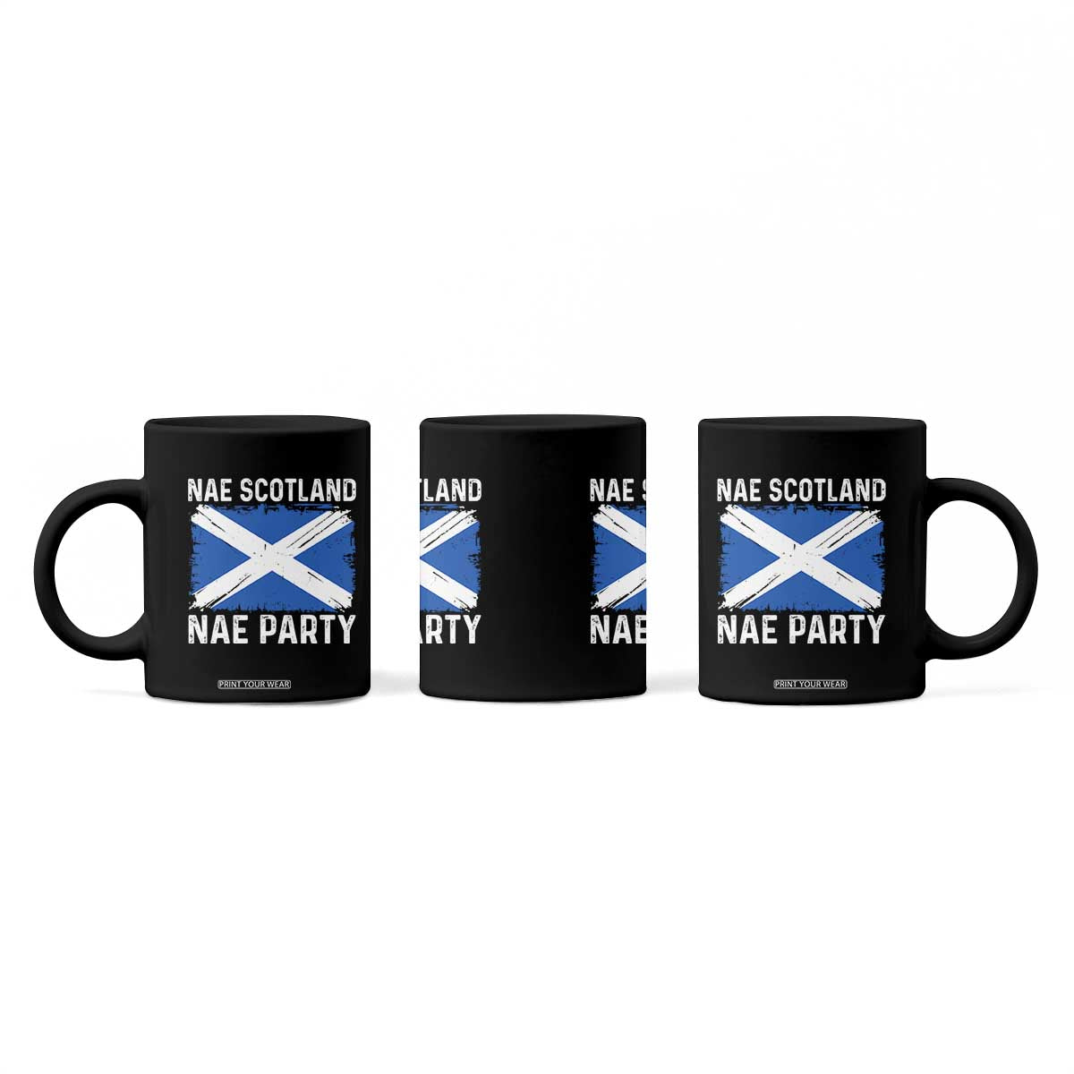 Nae Scotland Nae Party Saltire Flag Coffee Mug Vintage Scottish Accent Soccer Fans Football Tournament