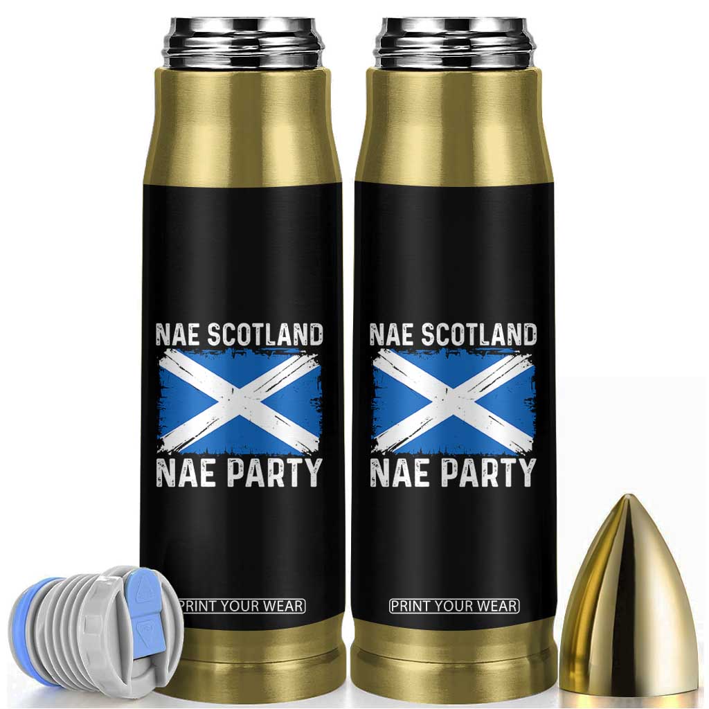 Nae Scotland Nae Party Saltire Flag Bullet Tumbler Vintage Scottish Accent Soccer Fans Football Tournament
