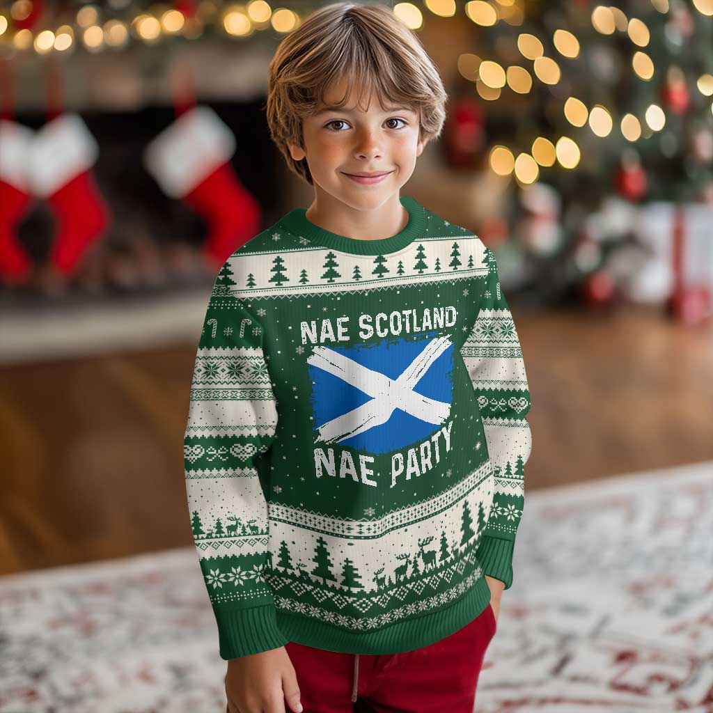 Nae Scotland Nae Party Saltire Flag Ugly Christmas Sweater Vintage Scottish Accent Soccer Fans Football Tournament