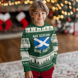 Nae Scotland Nae Party Saltire Flag Ugly Christmas Sweater Vintage Scottish Accent Soccer Fans Football Tournament