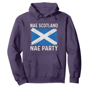 Nae Scotland Nae Party Saltire Flag Hoodie Vintage Scottish Accent Soccer Fans Football Tournament