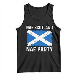 Nae Scotland Nae Party Saltire Flag Tank Top Vintage Scottish Accent Soccer Fans Football Tournament