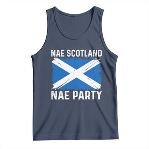 Nae Scotland Nae Party Saltire Flag Tank Top Vintage Scottish Accent Soccer Fans Football Tournament