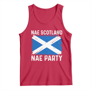 Nae Scotland Nae Party Saltire Flag Tank Top Vintage Scottish Accent Soccer Fans Football Tournament