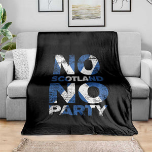 No Scotland No Party Saltire Flag Throw Blanket Football Fans Soccer Tournament Sports Lover