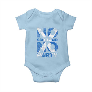 No Scotland No Party Saltire Flag Baby Onesie Football Fans Soccer Tournament Sports Lover