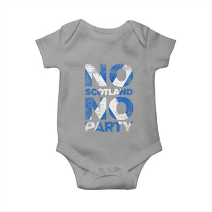 No Scotland No Party Saltire Flag Baby Onesie Football Fans Soccer Tournament Sports Lover