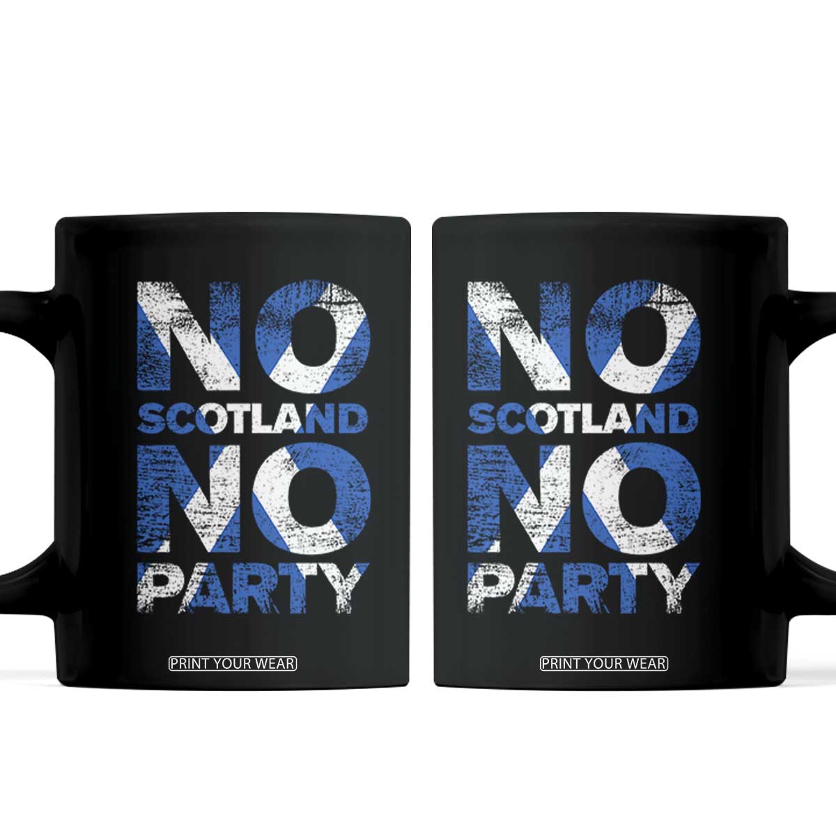 No Scotland No Party Saltire Flag Coffee Mug Football Fans Soccer Tournament Sports Lover