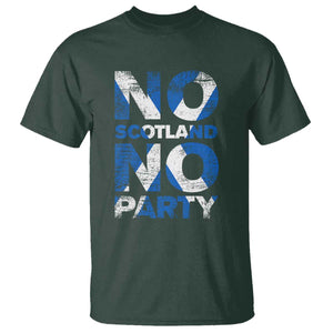 No Scotland No Party Saltire Flag T Shirt Football Fans Soccer Tournament Sports Lover