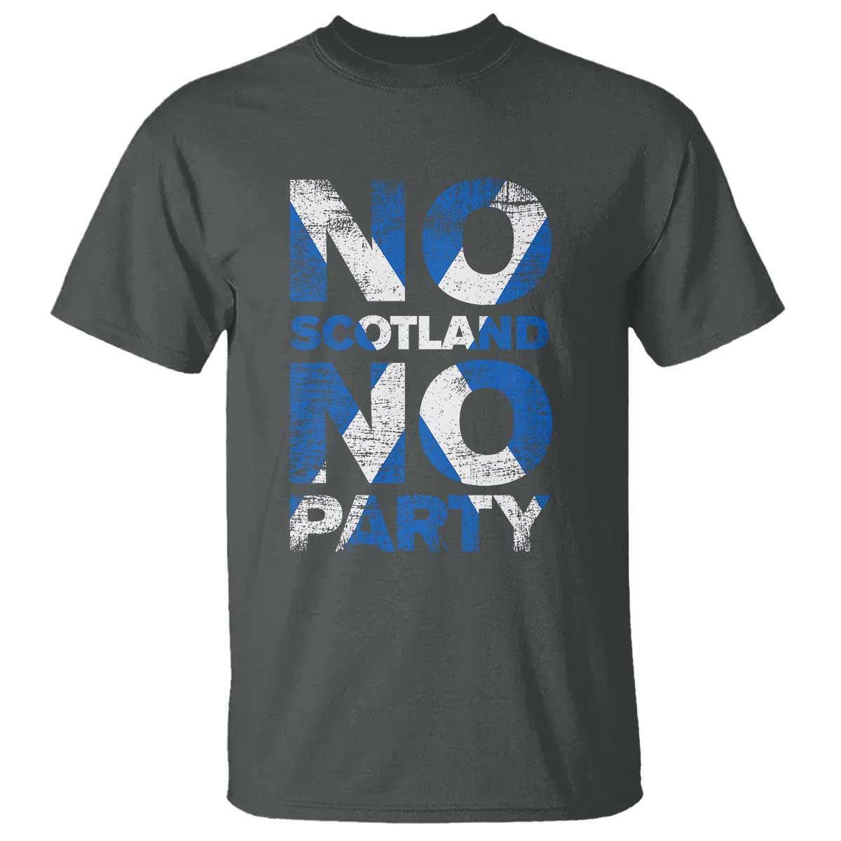 No Scotland No Party Saltire Flag T Shirt Football Fans Soccer Tournament Sports Lover