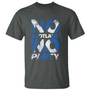 No Scotland No Party Saltire Flag T Shirt Football Fans Soccer Tournament Sports Lover