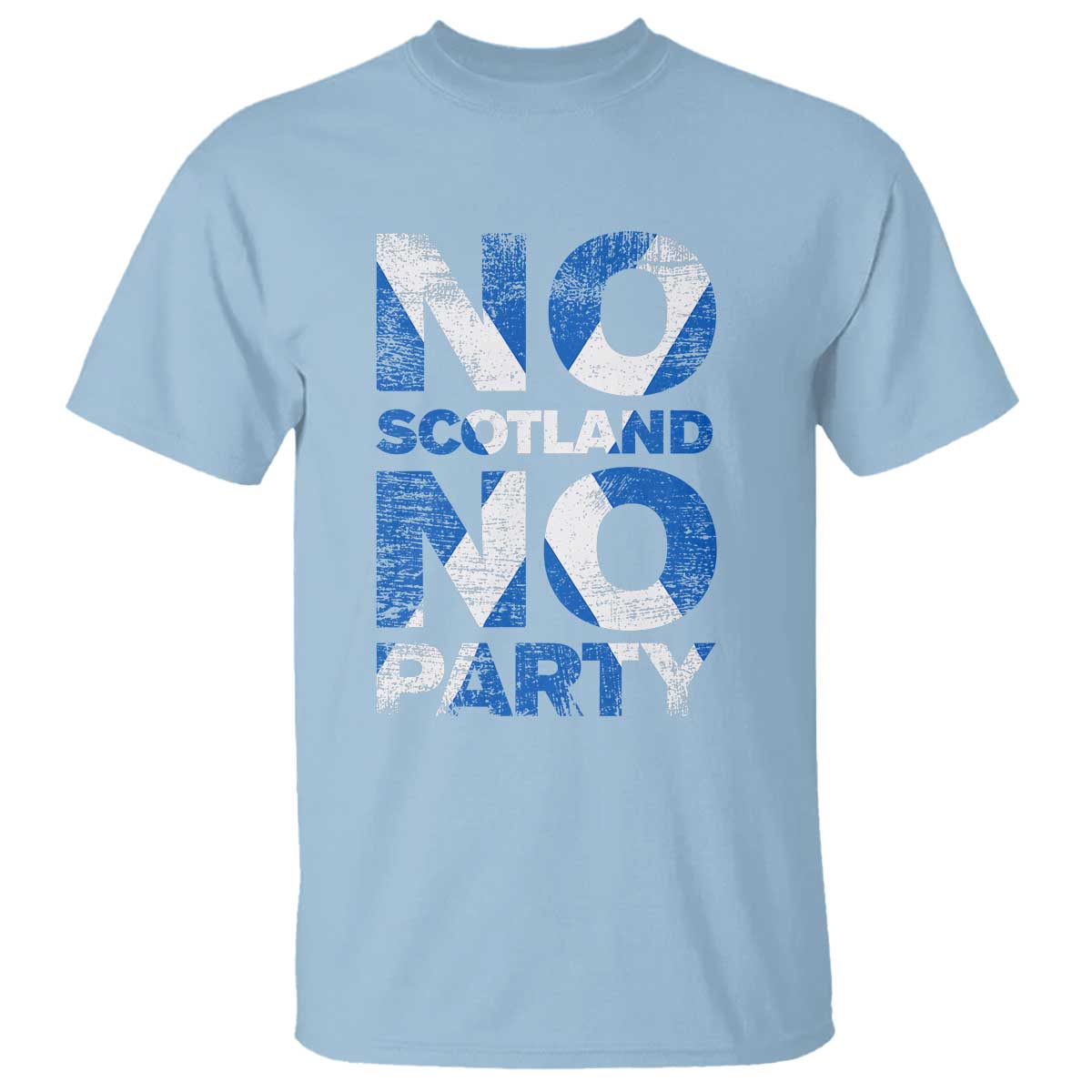 No Scotland No Party Saltire Flag T Shirt Football Fans Soccer Tournament Sports Lover