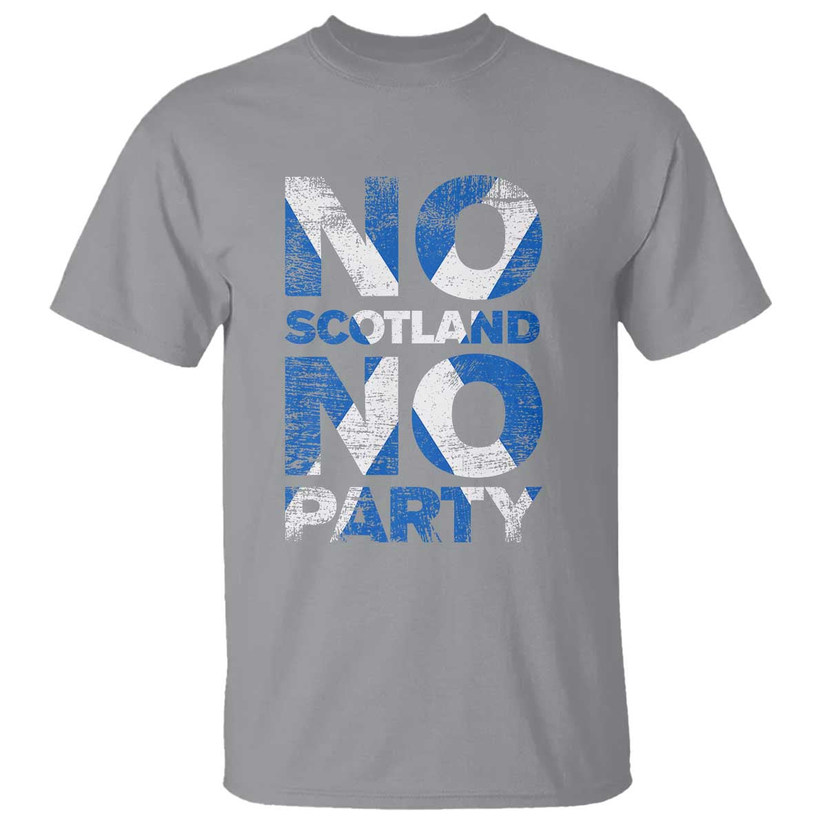 No Scotland No Party Saltire Flag T Shirt Football Fans Soccer Tournament Sports Lover