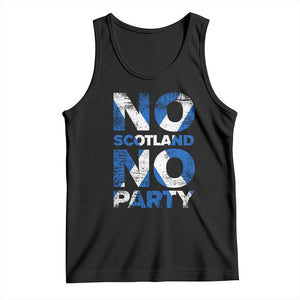 No Scotland No Party Saltire Flag Tank Top Football Fans Soccer Tournament Sports Lover