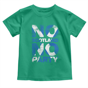No Scotland No Party Saltire Flag Toddler T Shirt Football Fans Soccer Tournament Sports Lover