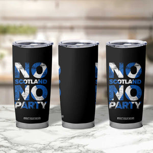 No Scotland No Party Saltire Flag Tumbler Cup Football Fans Soccer Tournament Sports Lover