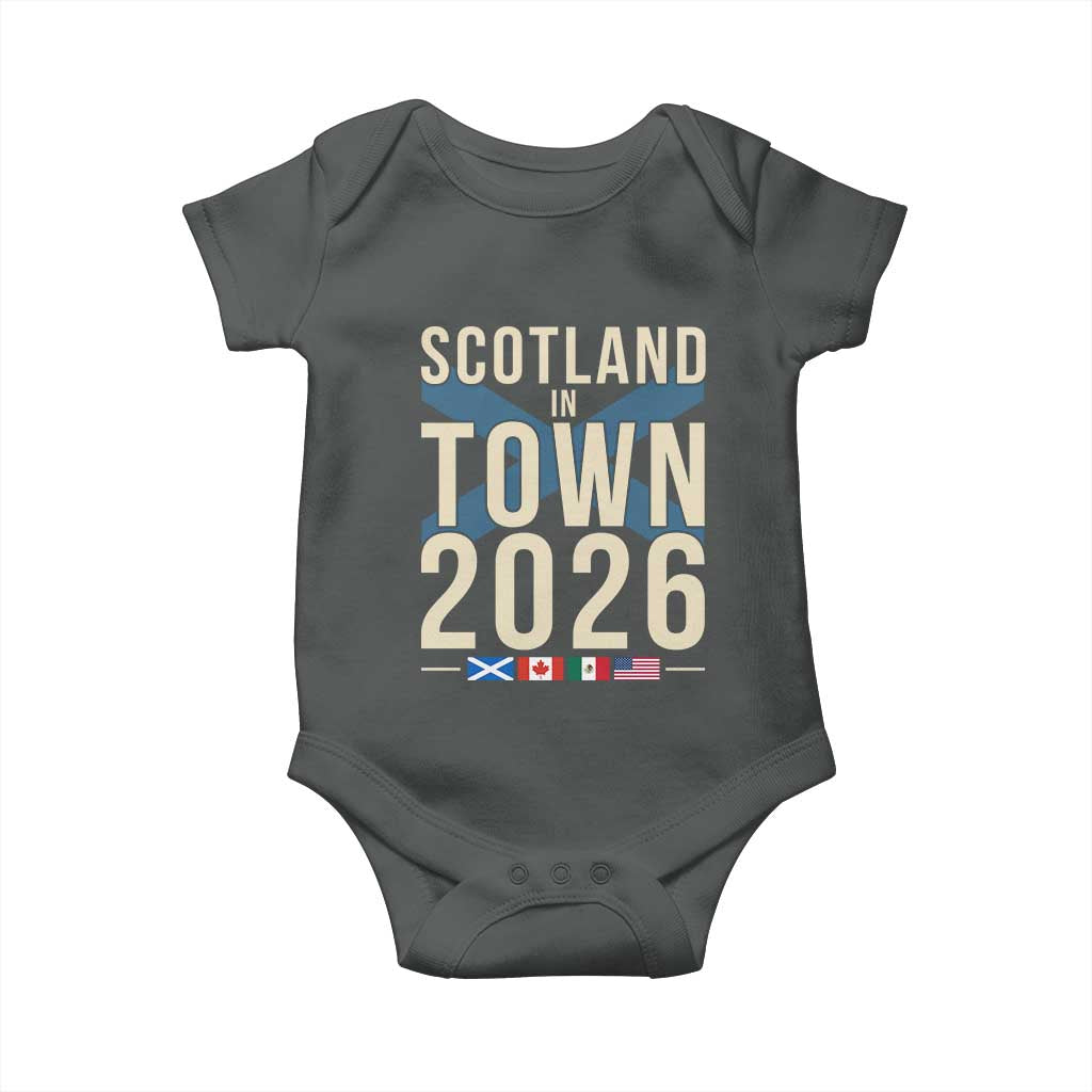 Scotland in Town 2026 Football Fans Baby Onesie Soccer Tournament North American Sports Lovers