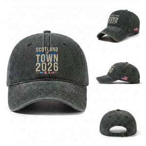 Scotland in Town 2026 Football Fans Washed Cotton Baseball Cap Soccer Tournament North American Sports Lovers