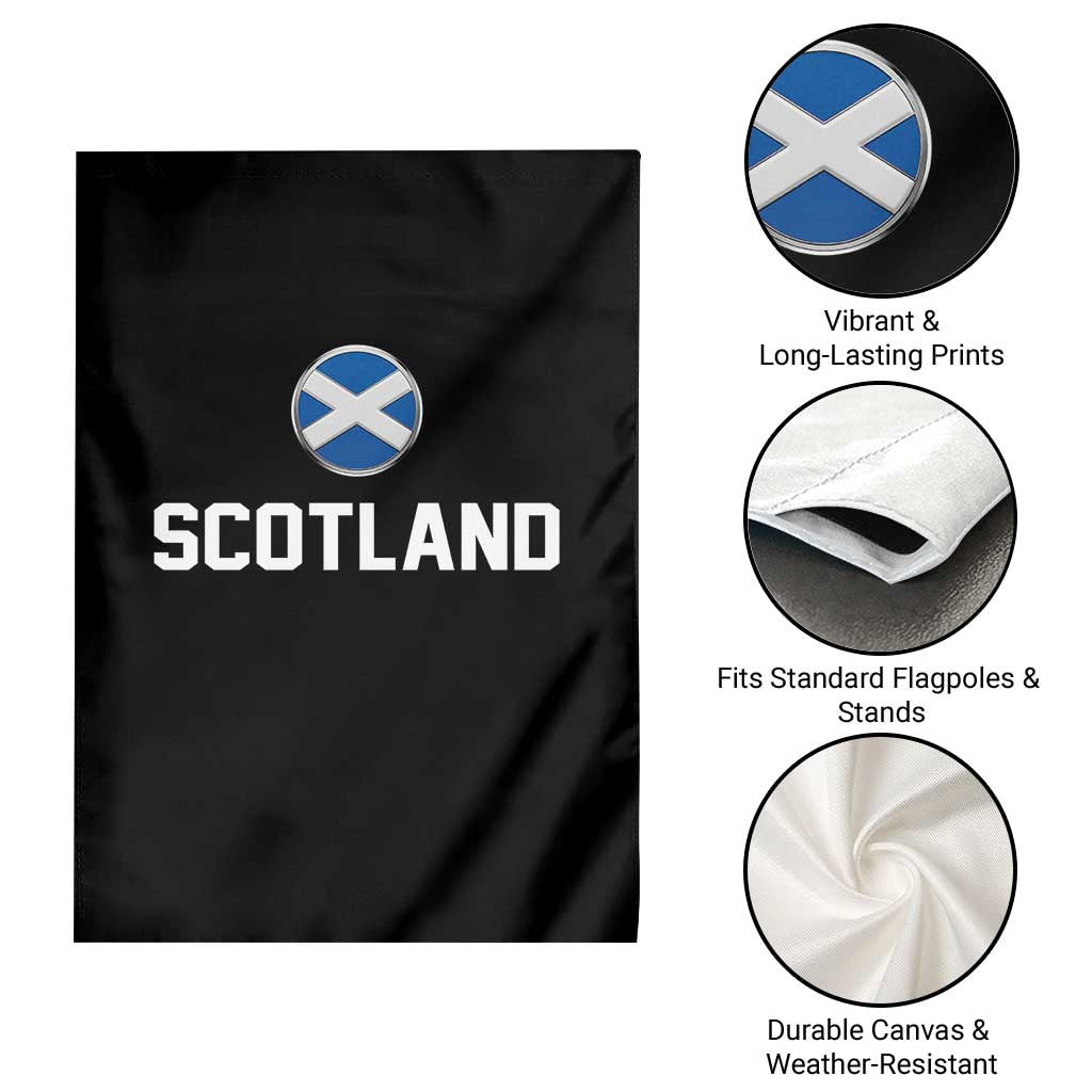 Scotland Round Saltire Flag Emblem Garden Flag Classic Varsity Typography Sports Fans