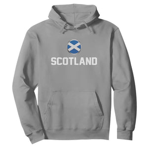 Scotland Round Saltire Flag Emblem Hoodie Classic Varsity Typography Sports Fans