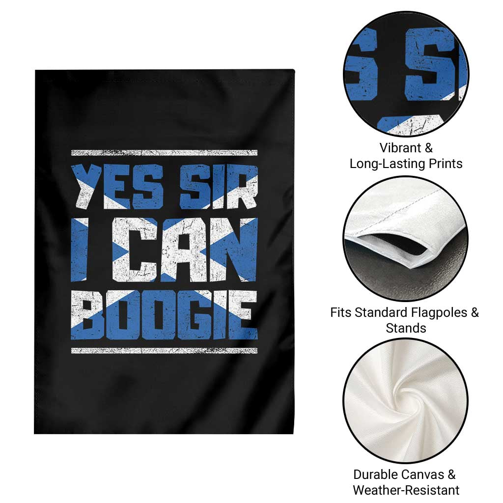 Funny Scottish Anthem Fan Saltire Flag Garden Flag Yes Sir I Can Boogie Sports Style Scotland Football Supporters