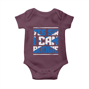 Funny Scottish Anthem Fan Saltire Flag Baby Onesie Yes Sir I Can Boogie Sports Style Scotland Football Supporters