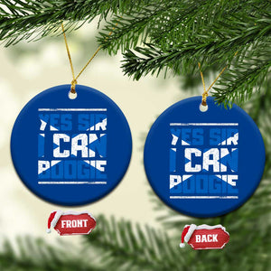 Funny Scottish Anthem Fan Saltire Flag Ceramic Ornament Yes Sir I Can Boogie Sports Style Scotland Football Supporters