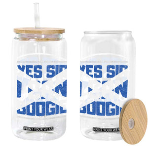 Funny Scottish Anthem Fan Saltire Flag Glass Can Yes Sir I Can Boogie Sports Style Scotland Football Supporters