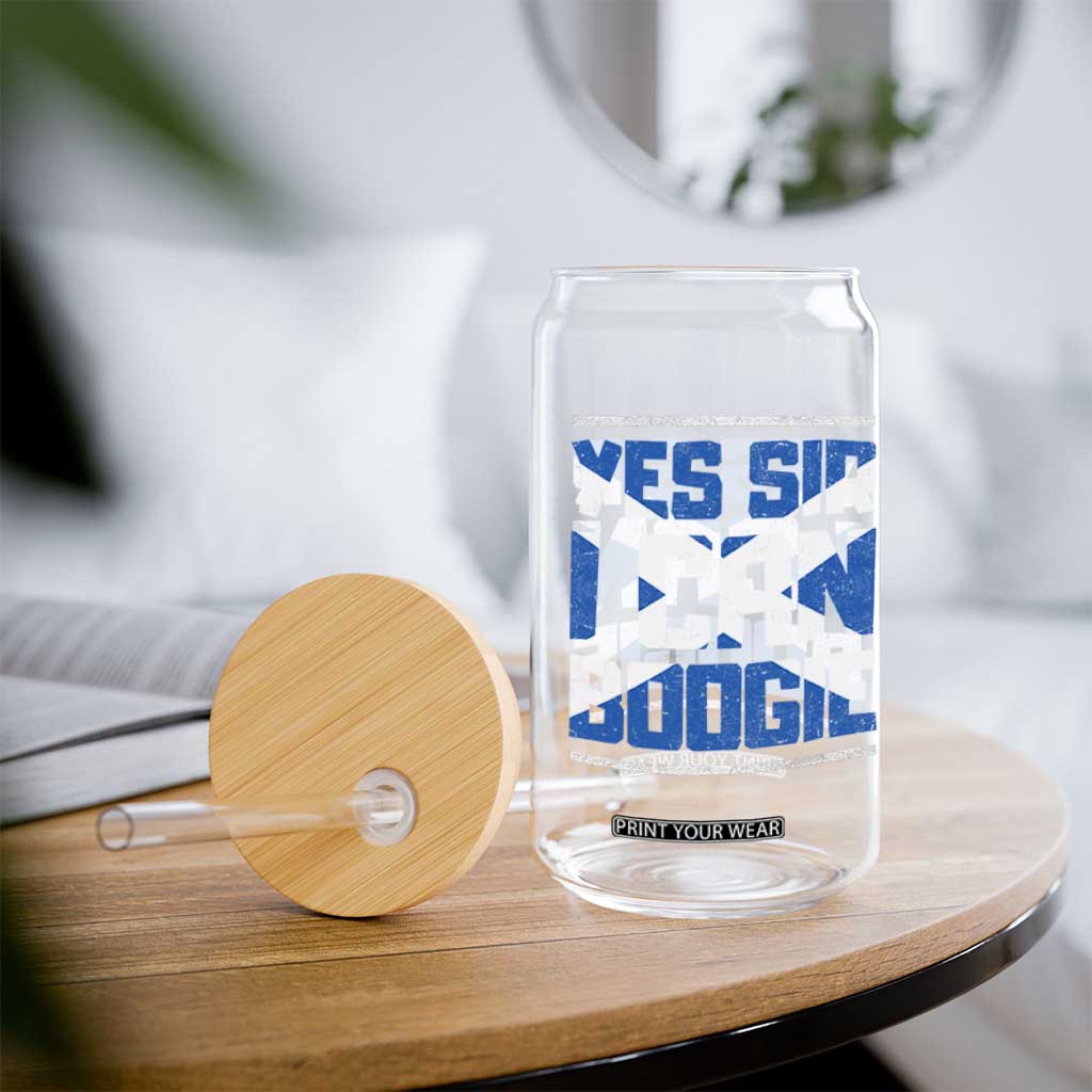 Funny Scottish Anthem Fan Saltire Flag Glass Can Yes Sir I Can Boogie Sports Style Scotland Football Supporters