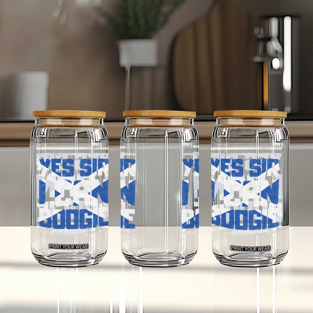 Funny Scottish Anthem Fan Saltire Flag Glass Can Yes Sir I Can Boogie Sports Style Scotland Football Supporters