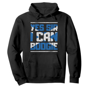 Funny Scottish Anthem Fan Saltire Flag Hoodie Yes Sir I Can Boogie Sports Style Scotland Football Supporters