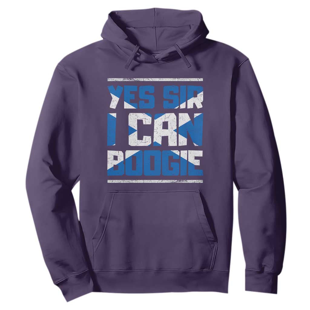 Funny Scottish Anthem Fan Saltire Flag Hoodie Yes Sir I Can Boogie Sports Style Scotland Football Supporters