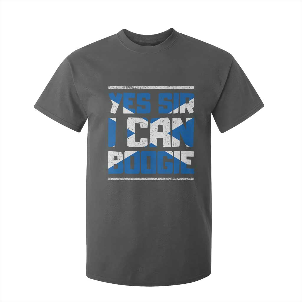 Funny Scottish Anthem Fan Saltire Flag T Shirt For Kid Yes Sir I Can Boogie Sports Style Scotland Football Supporters