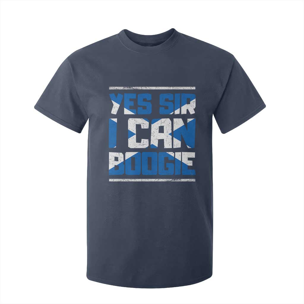 Funny Scottish Anthem Fan Saltire Flag T Shirt For Kid Yes Sir I Can Boogie Sports Style Scotland Football Supporters
