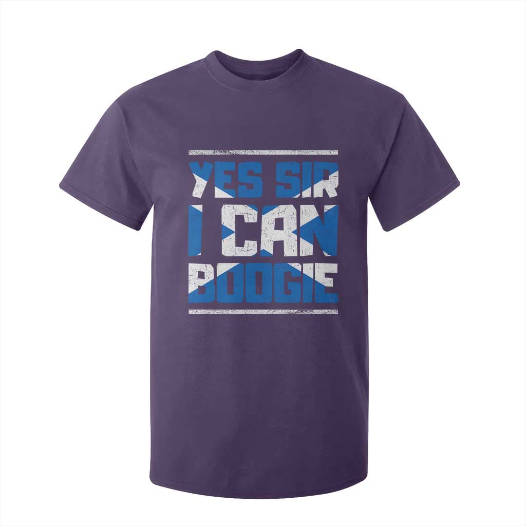 Funny Scottish Anthem Fan Saltire Flag T Shirt For Kid Yes Sir I Can Boogie Sports Style Scotland Football Supporters