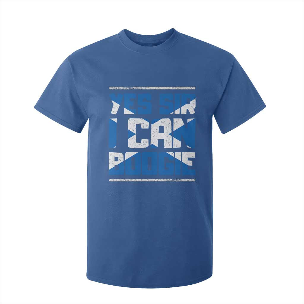 Funny Scottish Anthem Fan Saltire Flag T Shirt For Kid Yes Sir I Can Boogie Sports Style Scotland Football Supporters