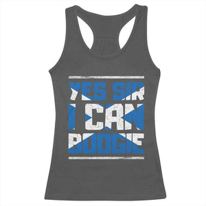 Funny Scottish Anthem Fan Saltire Flag Racerback Tank Top Yes Sir I Can Boogie Sports Style Scotland Football Supporters