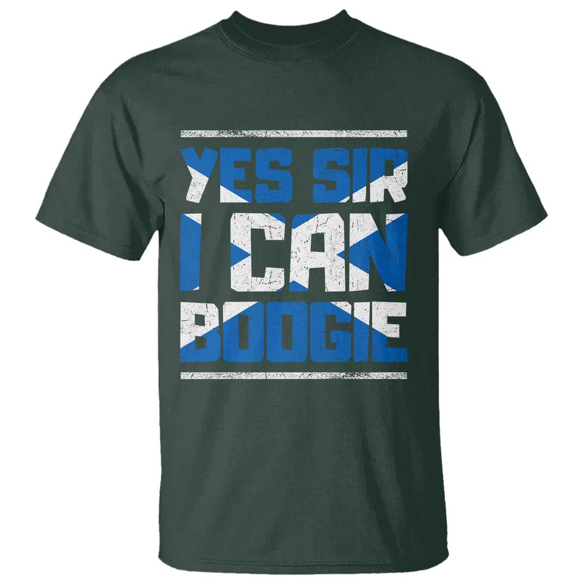 Funny Scottish Anthem Fan Saltire Flag T Shirt Yes Sir I Can Boogie Sports Style Scotland Football Supporters