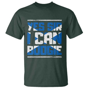 Funny Scottish Anthem Fan Saltire Flag T Shirt Yes Sir I Can Boogie Sports Style Scotland Football Supporters