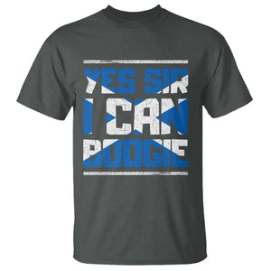 Funny Scottish Anthem Fan Saltire Flag T Shirt Yes Sir I Can Boogie Sports Style Scotland Football Supporters