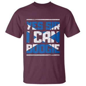 Funny Scottish Anthem Fan Saltire Flag T Shirt Yes Sir I Can Boogie Sports Style Scotland Football Supporters
