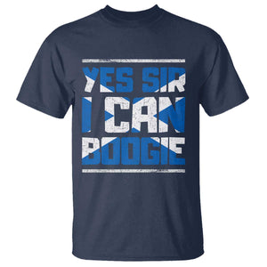 Funny Scottish Anthem Fan Saltire Flag T Shirt Yes Sir I Can Boogie Sports Style Scotland Football Supporters