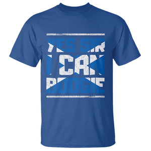 Funny Scottish Anthem Fan Saltire Flag T Shirt Yes Sir I Can Boogie Sports Style Scotland Football Supporters