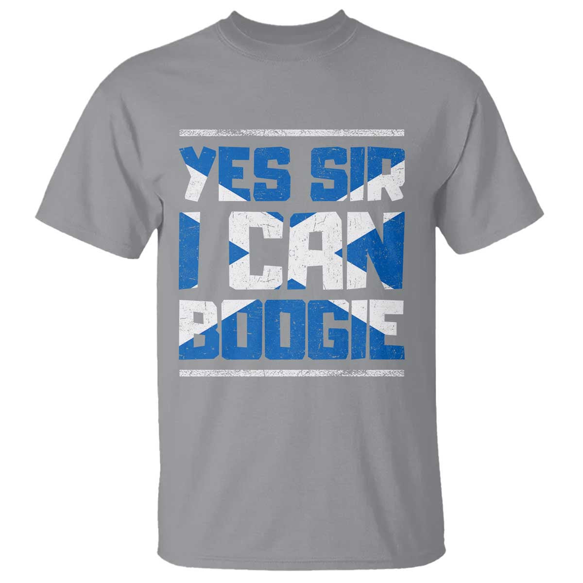 Funny Scottish Anthem Fan Saltire Flag T Shirt Yes Sir I Can Boogie Sports Style Scotland Football Supporters