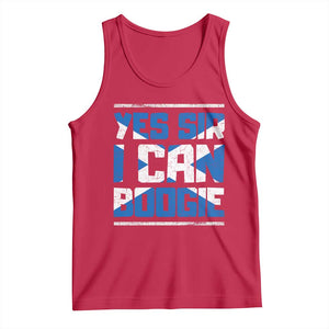 Funny Scottish Anthem Fan Saltire Flag Tank Top Yes Sir I Can Boogie Sports Style Scotland Football Supporters